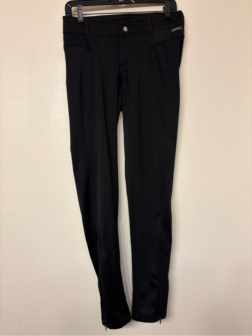 Kerrits Women’s Black Equestrian Riding Breeches Zippered Front & Ankles Medium